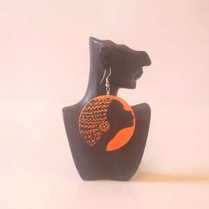 Wooden Afrocentric Earrings